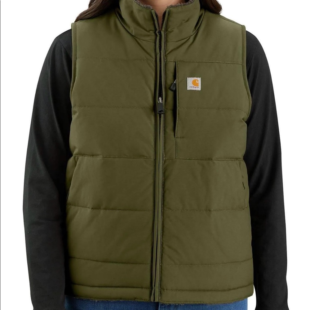Carhartt Women's Montana Relaxed Fit Insulated Reversible Vest-Basil